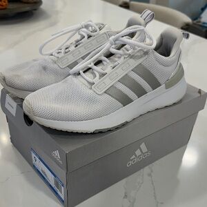 Adidas White and Gray Running Shoes